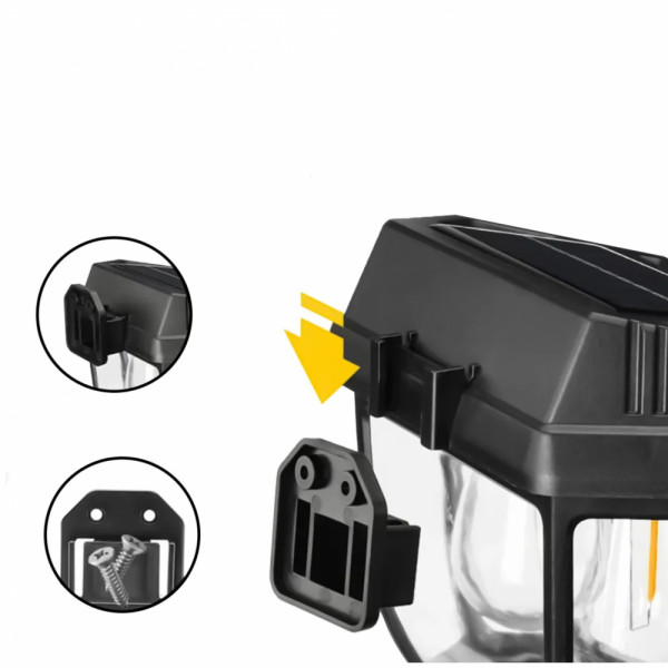 Тройна външна соларна LED лампа със сензор за движение HW 669 3W - мощност 38W